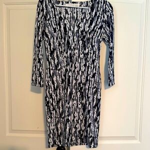 Elegant Black and White Patterned Dress